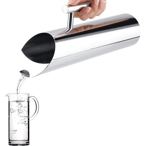 Wasserkrug aus Edelstahl mit Eisschutz, Kaltgetränkekrug, Serviergeschirr für Zuhause und Hotel, Teekessel (2 l) - Crezuo (1/4)