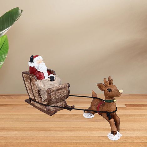 Décoration de Noël Créative pour Aquarium - Père Noël, Renne et Traineau - Idée Cadeau Festive-AUTRES (1/5)