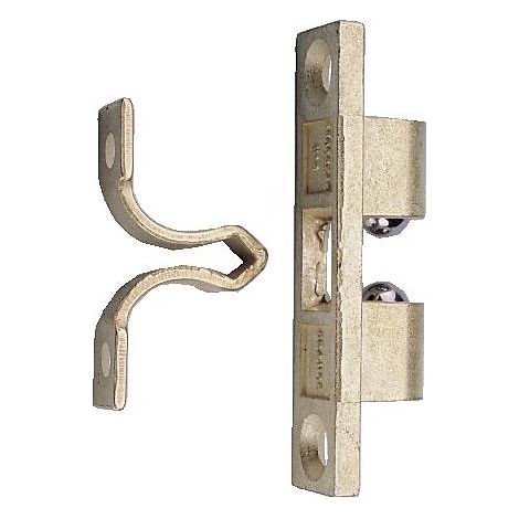 Loqueteaux à billes - pose en applique - zamak laitonné - 11 x 50 mm