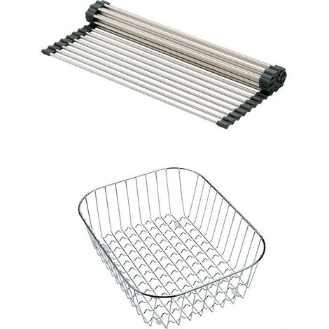 Set accessoires cuves Ariane + éviers Argos, Bell Inox / éviers MRG6, Basis Fragranit avec Rollmat + panier - Franke (1/3)