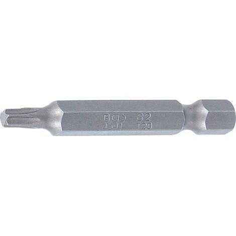 Inserto  lunghezza 50 mm  attacco esagono esterno 6,3 mm (1/4")  profilo a T (per Torx) T20 (1/2)