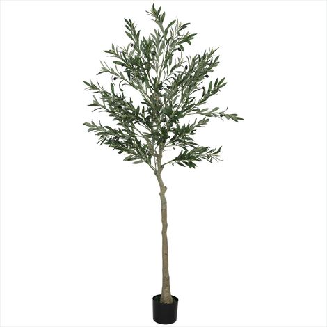 Plante artificielle Olivier artificiel 180 cm en soie avec pot (1/5)
