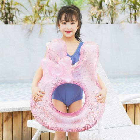 Anneau De Natation À Paillettes Bouée De Lapin Rose Bouée Gonflable Pour Enfants Anneau De Plage D'été Flotteur De Natation Forme De Dessin Animé Bouée De Piscine Pour Enfants, Diamètre 60cm Lapin Ros (1/2)