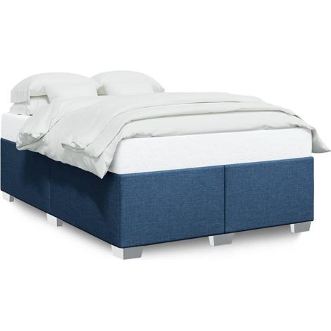 Maison Exclusive - Bettgestell ohne Matratze Blau 140x200 cm Stof