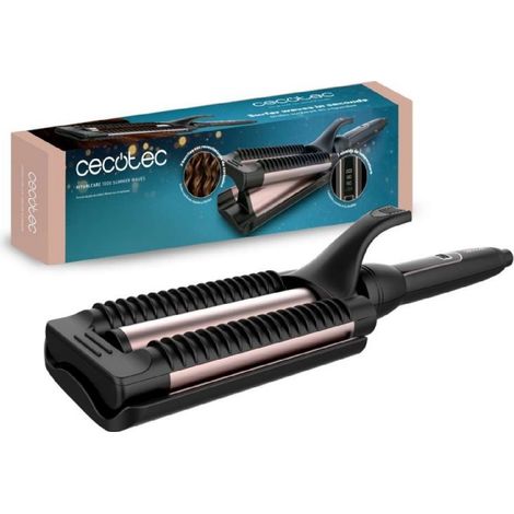 Cecotec Plancha de Pelo de Ondas RitualCare 1000 Summer Waves. 90W, 3 Barriles de 25mm con Revestimiento de Cerámica (1/5)