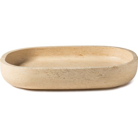 Vasque à poser Travertin Beige 55x38x12 cm - RO'MA NATURE