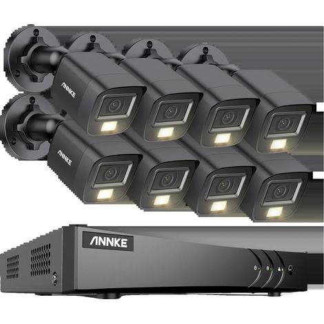 Système de caméra de surveillance, résolution 5MP, design étanche, Kits DVR 8CH 8Pcs, Aucun (1/2)