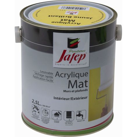 Peinture acrylique mat jaune brillant Jafep  2,5L