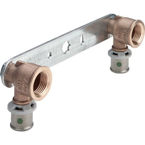 Viega Sanfix Fosta Sanfix P-Montageeinheit, d 16mm, Rp 1/2, Stichmaß 150 Rotguss, Stahl verzinkt Modell 2124.05, 331542 (1/3)