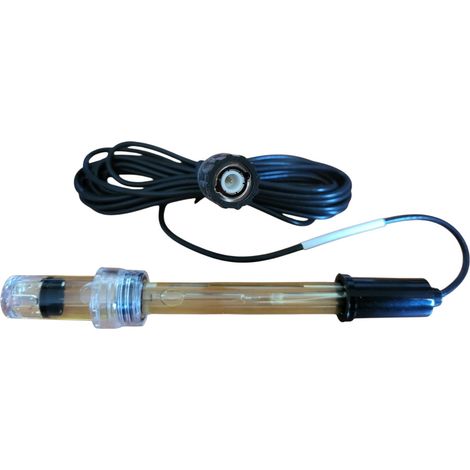 Sonde pH pour analyse de l'eau de piscine – Double électrode (verre + référence) – Compatible régulateurs Pool Technologie – Amber 1 an garantie
