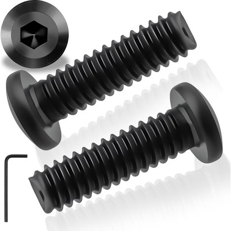 30pcs M5x20mm Vis Noire Tete Plate A2 V2a Vis M5 Boulon Vis Inox Tete Plate Cylindrique Vis Allen avec Clé Hexagonale convient Aux Appareils Ménagers Machines Industrielles (1/5)