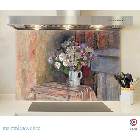 Fond de hotte : Edouard Vuillard, Fleurs dans un vase - Verre trempé - 45 cm - 60 cm (1/5)