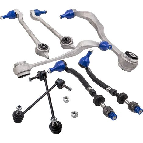 Conjunto de brazo de control, compatible con el sedán de lujo Serie 5 E39 (1995-2004), fabricado en hierro, longitud 49 cm, ancho 25 cm, altura 11 cm. (1/5)