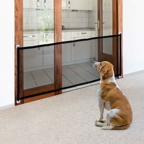 Dog Barrier, Folding Portable Safety Barrier Mesh Stair Gate Easy to Install Anywhere, Pet Safety Barriers Very Suitable for Docile Animals 180cmx72cm (1/5)