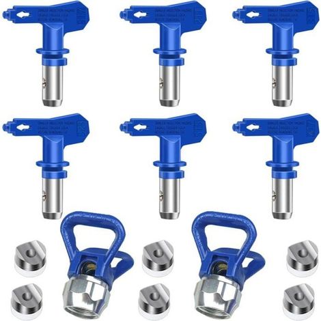 Ugelli reversibili per spruzzatura airless - Confezione da 6 - Compatibili con la maggior parte degli spruzzatori airless (1/4)