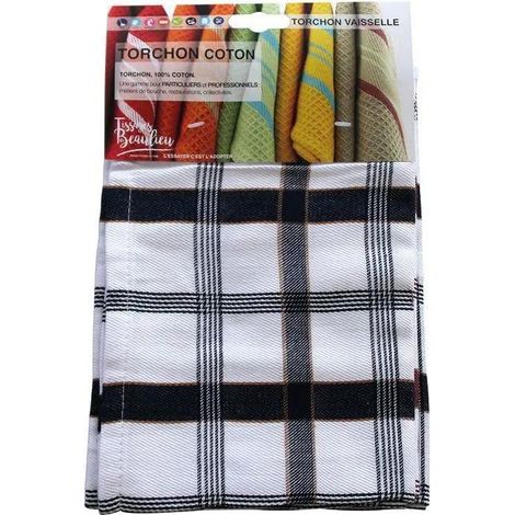 Tissages de Beaulieu 3er Set Geschirrtücher Marine und Bordeaux