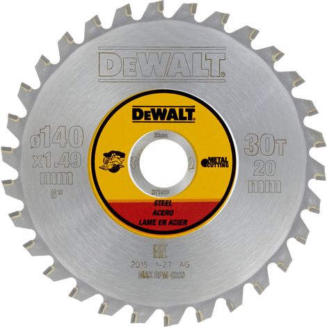 DeWALT - Sägeblatt Stahl 140x20 mm, 30 Zähne DT1923 (1/2)