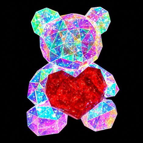 BONTURI CASA HOME DECORATION Teddy Bear Gift Box 20 x 19 x 25 Cm 150 Leds Usb Battery (1/2)