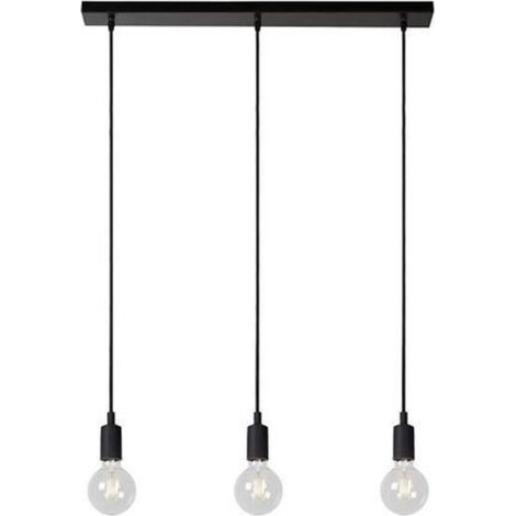 Lustre - Suspension -220V 40W 3 Douille Noir (1/2)
