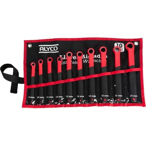 JEU DE 10 CLÉS COUDÉES ISOLÉES VDE AVEC SAC EN NYLON 8-19MM
