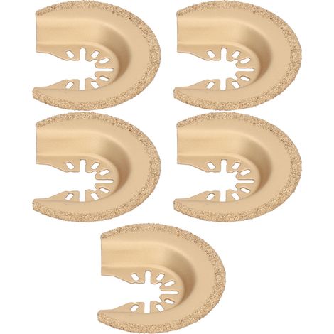 Lame de scie oscillante semi-circulaire 5 pièces, résistante à l'usure, surface incisive, outil oscillant pour électrophorèse