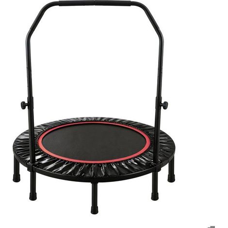 FOXSPORT Trampoline fitness ,120cm×28cm,barre de maintien ajustable, protection des bords, charge 100KG Noir et Rouge (1/5)