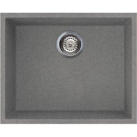 Lavello incasso monovasca sottotop 54x44 Smeg VZUM57TT titanio (1/2)