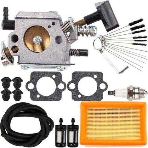 BR420 BR400 Vergaser-Kit für Stihl SR320 SR340 SR380 SR400 SR420 BR320 BR340 BR380 BR400 BR420, mit Luftfilter, Kraftstoffleitungsfilter, Zündkerze