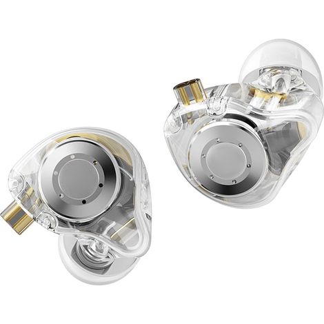 Cuffie in-ear per monitoraggio sul palco con doppi trasduttori magnetici dinamici, bassi potenti, cavo rimovibile da 0,75 mm, auricolari cablati comodi. (1/5)