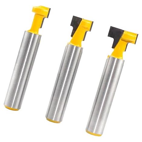 3Pcs Groove Cutter, Router Bit 8mm T-Slot, T-Shank Groove Mill, Groove Router, Wood Cutting Tools For Power Tools Woodworking Tool Woodworking (1/5)