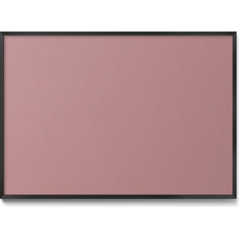Tableau Magnétique en Métal pour Aimants - Motif Couleur rose pastel - Minimaliste - Cadre Noir - 100x70 cm - Tableau Métallique Aimanté