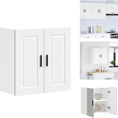 Küchen-Hängeschrank Porto Weiß Holzwerkstoff - Küchen-Wandschrank - Küchen-Wandschränke - Wandschrank Küche - Küchenschrank (1/5)