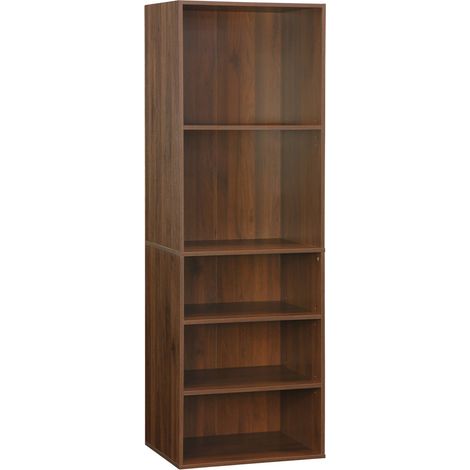 Wardrobe module with 5 shelves wood decor walnut 60x45x180 cm - Nepal (1/5)