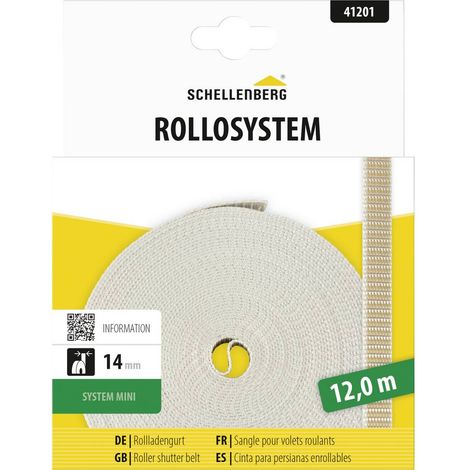 Schellenberg 41202 - Cinghia per tapparelle, 14 mm x 12 m, colore: Grigio (1/4)