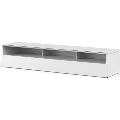 Meuble TV 3 niches mélaminé blanc Las Vegas 160 cm