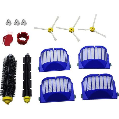 Kit d'accessoires de filtre série 600 compatibles avec iRobot Roomba 690 692 680 671 652 650 645 635 630 620 614 610 595 564 552 (1/4)