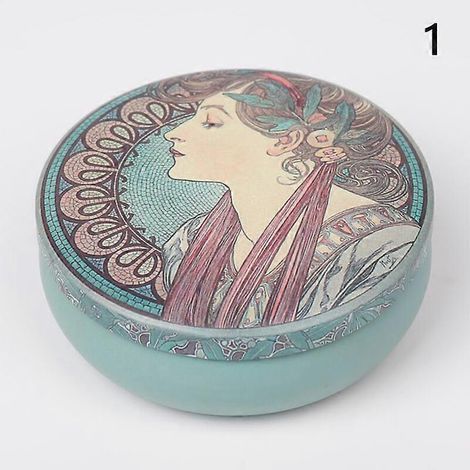 Boîte de rangement ronde miniature multi-style pour thé, sucre et café, en métal, motif floral, pour gâteaux et mousses. Idéale pour offrir.