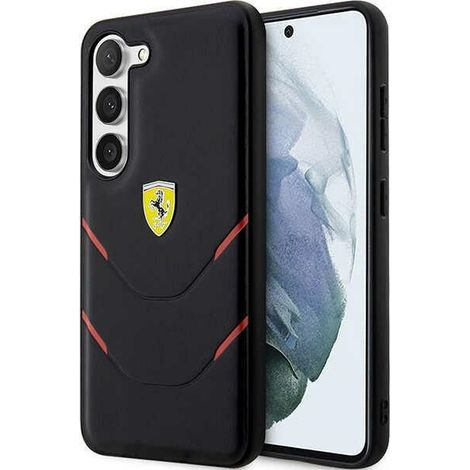 Ferrari FEHCS23MPBAK S23+ S916 nero/custodia rigida nera Linee di stampa a caldo (1/5)