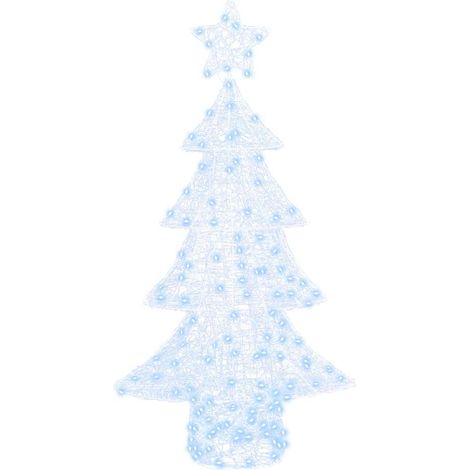 Sapin de Noël,Arbre de Noël avec 160 LED Blanc froid 150 cm Acrylique CFW38632 (1/5)