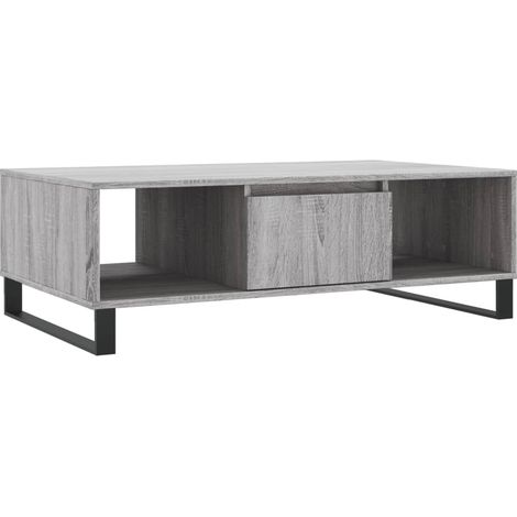Table basse sonoma gris 104x60x35 bois d'ingénierie (1/5)