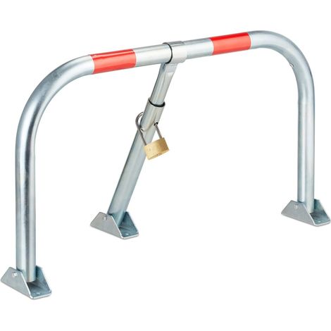 Poste de barrera plegable con cerradura