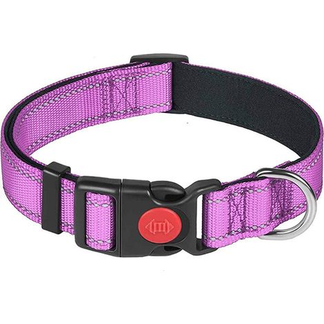 Collier réfléchissant pour chien avec boucle de sécurité, collier en nylon réglable pour chiot (1/5)
