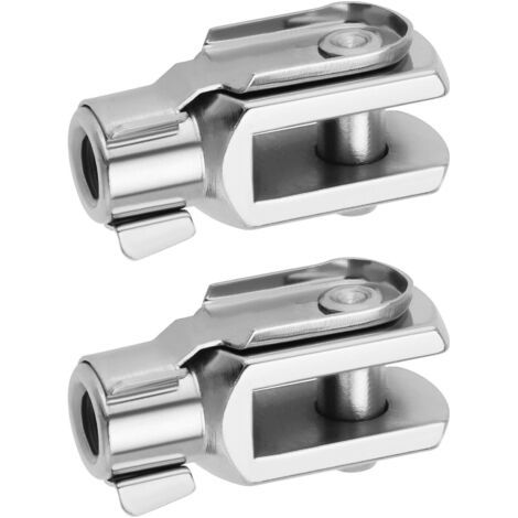 BUNTHAUS 2 Pièces M6x1 Filetage Tige de Cylindre d'air Extrémité de Chape Extrémité de Fourche Joint de Joug avec Goupille à Ressort Connecteur en Y en Acier Zingué (1/5)
