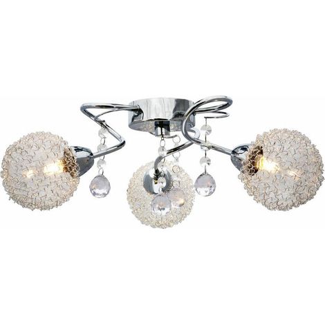 Plafonnier Vesna chrome glamour cristal 3xG9 33W Reality (1/2)