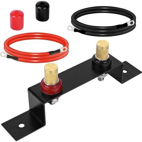 Kit de déplacement de batterie, Kit de saut de batterie Terminaux de batterie à distance lourds Poissons de charge avec câble de support Compatible avec UTV ATV Camions de voiture Tracteur Bateau (1/5)
