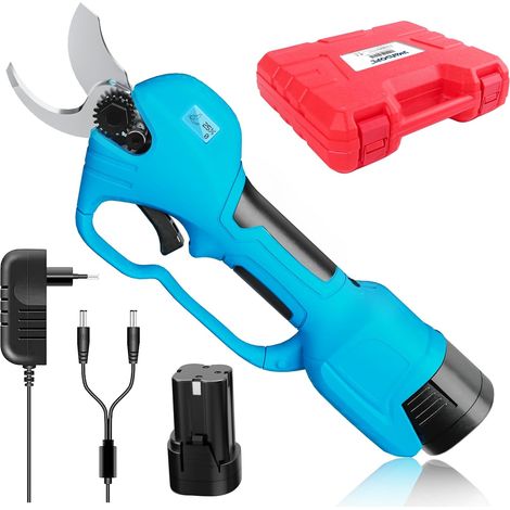Sécateur électrique 30 mm sans fil avec batterie 2pcs 2Ah pour élagage jardinage vignoble arbre fruitier (8610) (1/5)