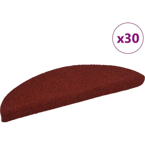 Stufenmatten Selbstklebend 30 Stk. 56x17x3 cm Bordeauxrot Halbrund