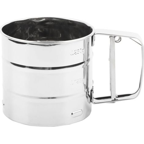 Stainless Steel Handheld Manual Flour Sifter Sieve Strainer Kitchen Baking Tool (1/5)