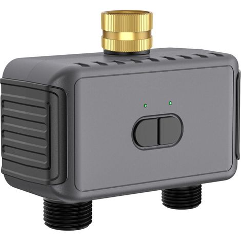 Vollautomatischer, intelligenter Bewässerungstimer für den Außenbereich, programmierbar per Knopfdruck, wasserdicht und frostbeständig, kompatibel mit Tropf- und Sprinklerbewässerung. (1/4)