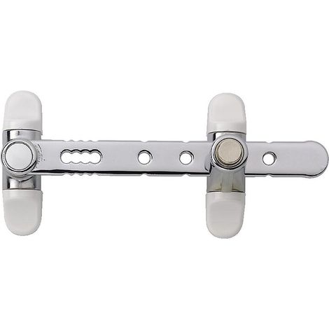 Entrebâilleur de sécurité à bouton poussoir finition chromé pour fenêtres 1 ou 2 vantaux type AIRLOCK - SOCONA